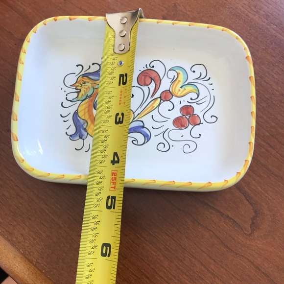 Williams Sonoma Raffaellesco Hand Painted Italian Art Pottery Rectangula… - Picture 7 of 7